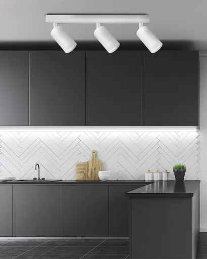 Светильник поворотный, спот Goldlux 327765 London GU10 3x10W IP20 Белый - фото 2