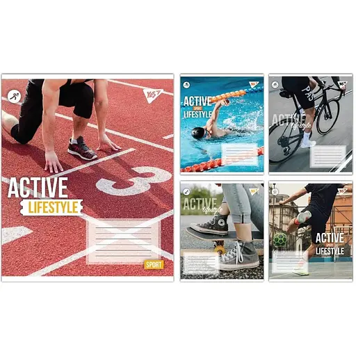 Зошит учнівський "Active lifestyle" Yes 767712 48 аркушів Різнокольоровий 1 шт. в асортименті - фото 1