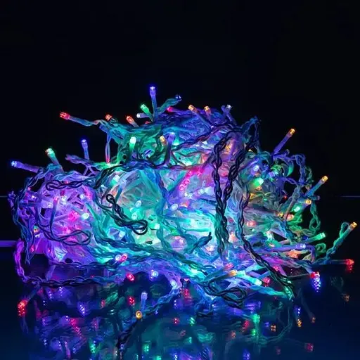 Наружная новогодняя гирлянда бахрома (черная проволока) Xmas W-2 5x0.6 м 120 LED Разноцветный - фото 1