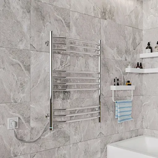 Электрический полотенцесушитель Kosser Трапеция Элит 800x600/11 EL ДТЕ05EL, Хром, Левое - фото 5