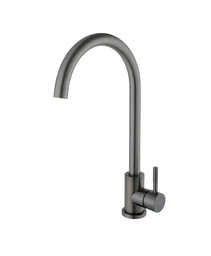 Змішувач для кухні EcoMIX Stella STE-203S-GP нержавіюча сталь графітовий для зручного використання у кухні