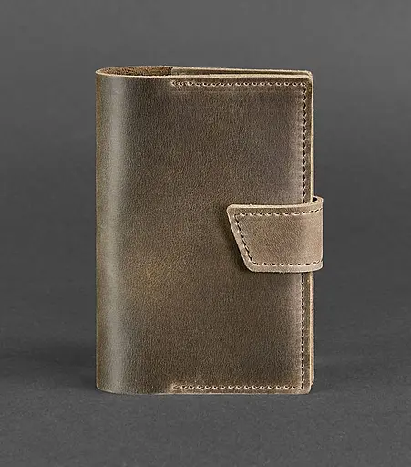 Шкіряна обкладинка для паспорта 4.0 темно-коричнева - фото 1