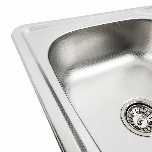 Кухонна мийка з нержавіючої сталі Platinum 5848 декор (0,6/170 мм), R, Decor - фото 6