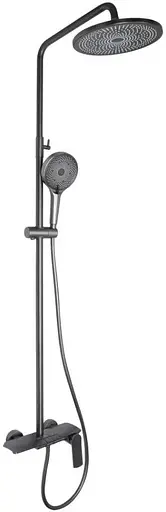Душевая система универсальная Qtap Slavonice Gunmetal Black PVD с изливом QTSLA111GMB45905 - фото 1