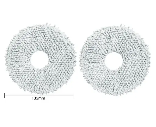 Микрофибровые накладки для робот-пылесоса Roborock Q Revo ( QR02-00 / QR52-00 ) / Qrevo 5AE / Qrevo 5A1 / 2 шт. - фото 7