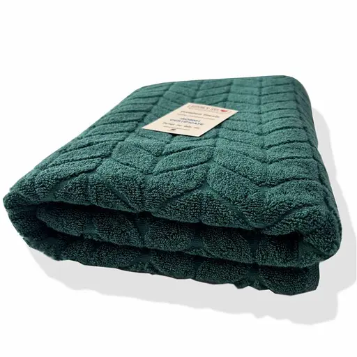 Полотенце банное Lovely Svi хлопок жаккардовый для ванной, гостиниц, СПА - 70 х 140 см Milano Зеленый (701124)