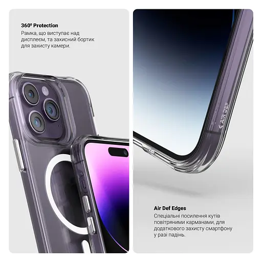 Чохол до мобільного телефона Armorstandart Clear MagCase Apple iPhone 17 Pro Transparent (ARM86252) - фото 3