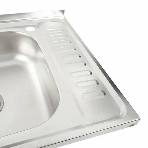 Кухонна мийка з нержавіючої сталі Valeso сатин 6050 L (0,7/160 мм), Satin - фото 4