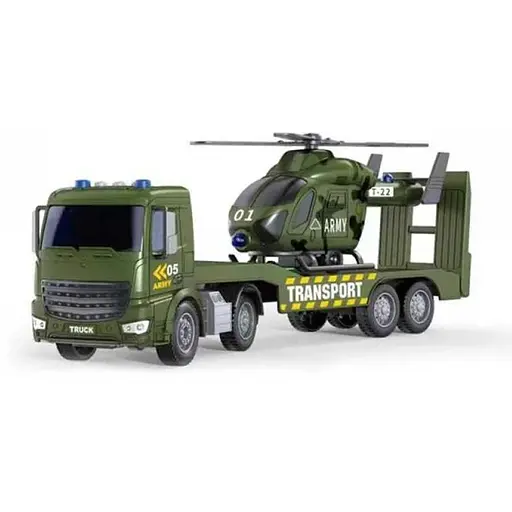 Трейлер с вертолетом, звук, RJ3398 (В ассортименте)