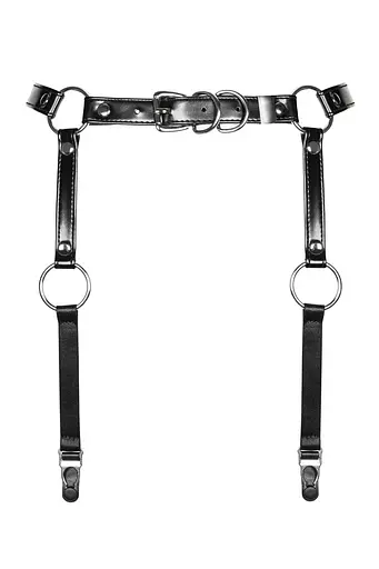 Гартеры Obsessive A741 garter belt black, искусственная кожа - фото 2
