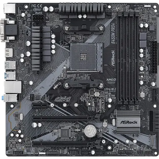 Материнская плата ASRock B450M Pro4 R2.0 Socket AM4
