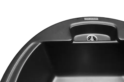 Кухонная мойка гранитная Miraggio Valencia black 442x442x202 00210907, Черный - фото 3