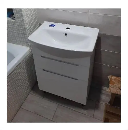 Тумба підлогова ПіК Альба Т8 з раковиною Cersanit Cersania 60 см Білий 30412 - фото 5