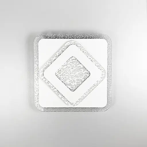 Стельовий або настінний світильник Ø 30 см з прозорим акрилом з бульбашками  Line.F 2230-300 Q WT - фото 1