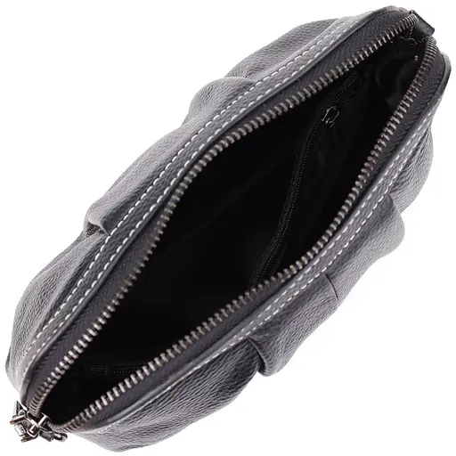 Жіноча сумка з м'якої натуральної шкіри з акцентом на драпірування Vintage 23х15х7 см 000315878 - фото 7