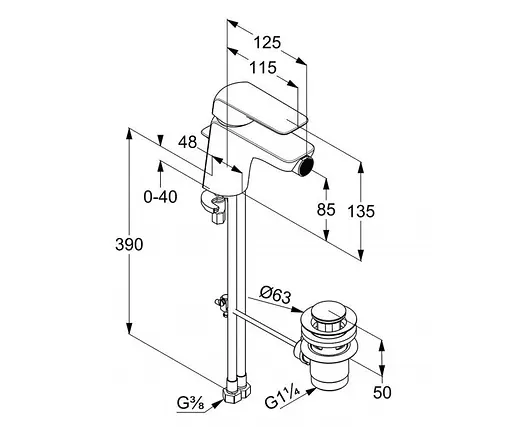 Змішувач для біде Kludi Ameo 412160575 - фото 2