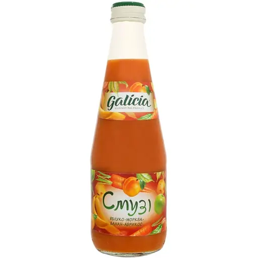 Смузі Galicia Яблуко-морква-банан-абрикос 300 мл(776685) - фото 1