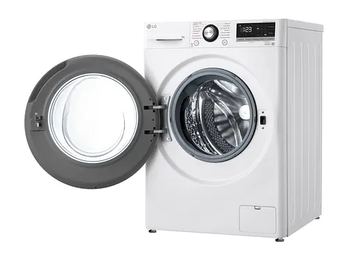 Стиральная машина LG фронтальная 9 кг 1400 A+++ 57 см дисплей пара инвертор белый - фото 4