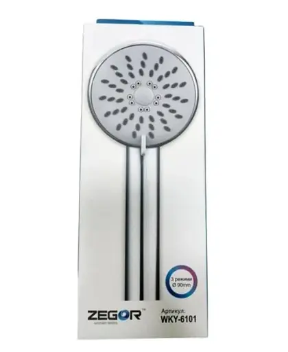 Воронка душевая Zegor/Troya WKY-6101 пластик 3 режима Хром 30412 - фото 3