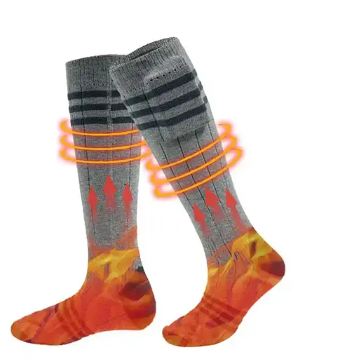 Носки с подогревом ZBHSWZ06 с блоком питания 4000mAh 38-44р. (Серые) - фото 3