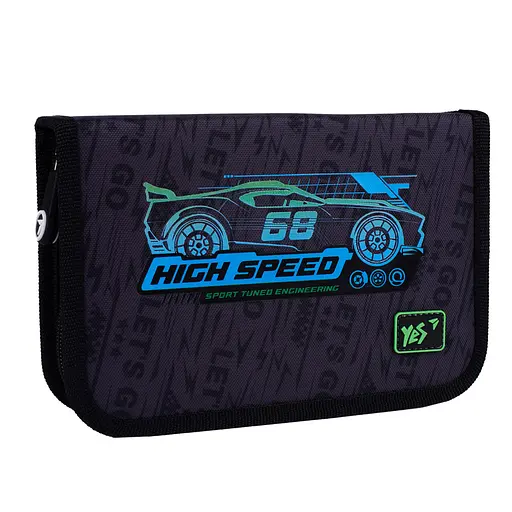 Школьный пенал твердый одинарный без клапана Yes High Speed HP-02 - фото 1