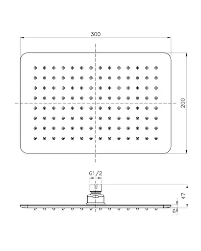 Верхний душ Imprese SQ300200SS6, Хром - фото 2