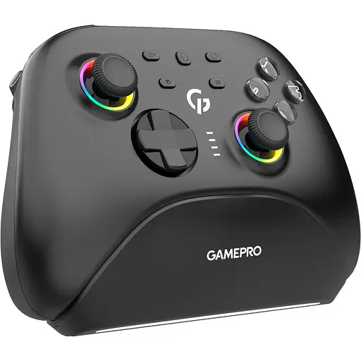 Геймпад GamePro із зарядною станцією BT 5.3/USB/2.4 ГГц (Switch/PC/iOS/Android) RGB Black (GPX13BDOC) - фото 2