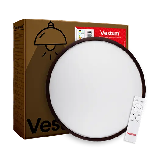 Стельовий світильник люстра Vestum WOOD 60W 375*60мм з д/у - фото 7