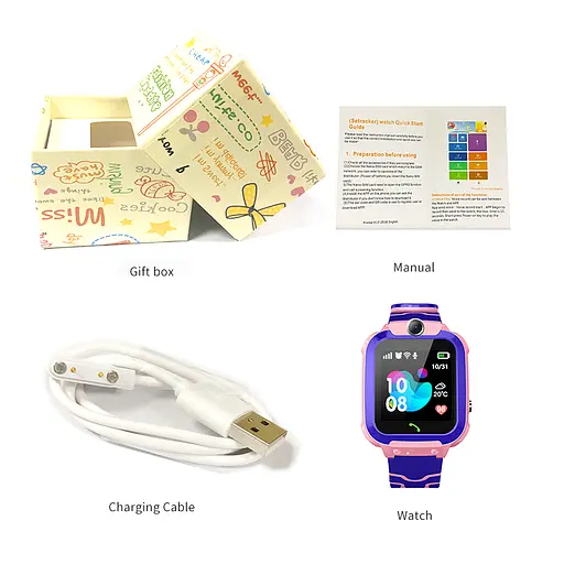 Детские смарт-часы W02 с термометром и камерой 1.44" IP67 - фото 2