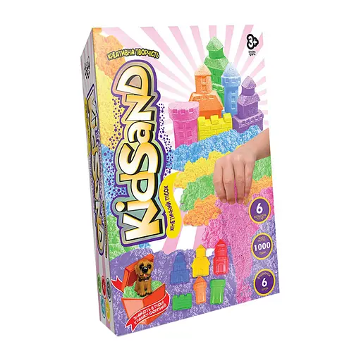 Набор творчества Кинетический песок Kidsand, коробка, 1000 г, укр/рус, Danko Toys - фото 4