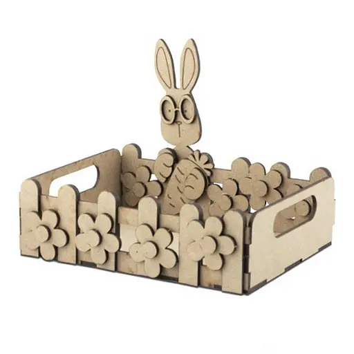 Заготовка для декорирования "Корзинка с зайчиком" Fabrika Decoru FDPO-145 - фото 1