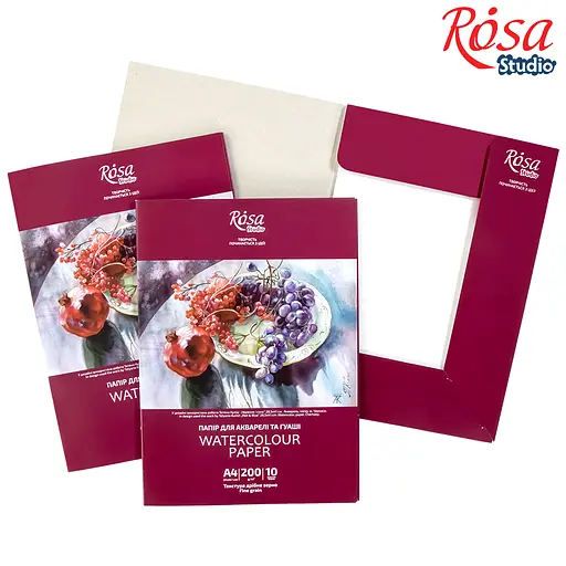 Папка для акварелі Натюрморт 200г/м2 10л Дрібне зерно ROSA Studio - фото 4