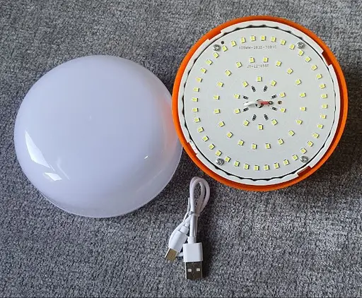 Яскравий кемпінговий ліхтар лампа Ball Buble 6561 вбудована сонячна панель з акумулятором - фото 5