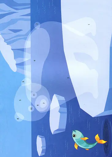 Малюнки з наліпок. Білий ведмідь - фото 4