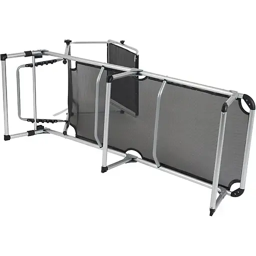 Кровать раскладная Bo-Camp Sun Lounger With Sunscreen 5 Positions Black (1304460) - фото 2