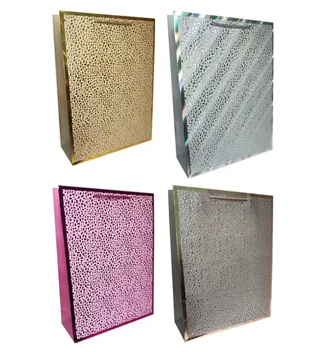 Подарочный пакет картонный, 200 г/м², Абстракция, 18x23x8 см, 6 шт. в упаковке (в ассортименте)