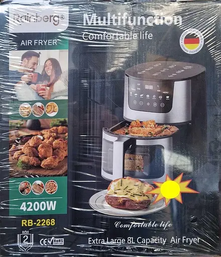 Аерофритюрниця безмасляна Rainberg RB-2268 на 8л сенсорне керування електрична 4200 Вт - фото 10