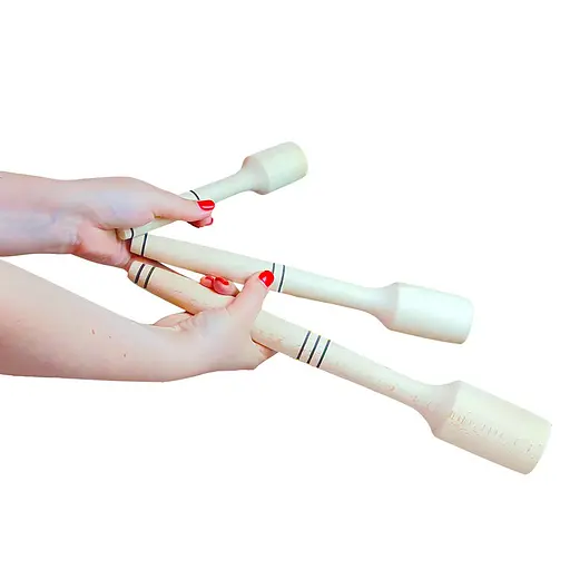 Набор толкушек макогонов картофелемялок фигурных для картошки деревянных (3 штуки), Woodly Бежевый 84903 - фото 4