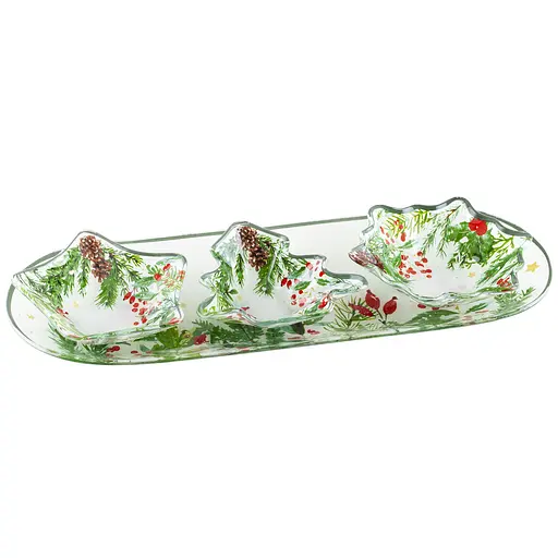 Набор салатников Viva NY Season 10 см х 3 шт. + поднос 35 х 12.5 см (BR350/4)