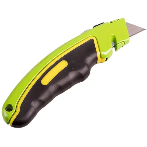 Ніж Alloid Building Tools алюмінієвий прогумований з висувним трапецеподібним лезом (HA-1854) - фото 1