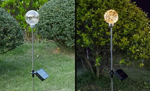 Ліхтарі Sun Lamp садові на сонячних батареях врізні 20LED куль 2 шт - фото 2