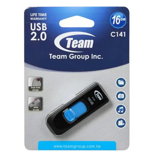 USB флеш накопитель Team 16 ГБ C141 Blue USB 2.0 (TC14116GL01) - фото 5