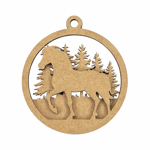 Заготовка Rosa Talent 3D Кінь у зимовому лісі 8x9 см ХДФ - фото 2