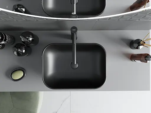 Умывальник Mexen Rita silver brushed black matt накладной MEX-21084573, Хром - фото 4