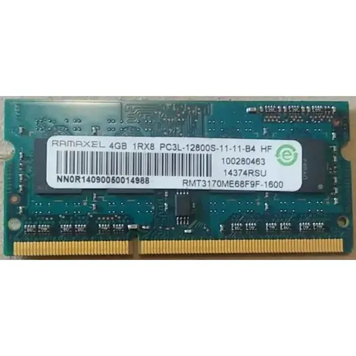 Оперативна пам'ять для ноутбука Ramaxel SO-DIMM DDR3L 4GB 1600MHz PC3L-12800 1Rx8 Б/В