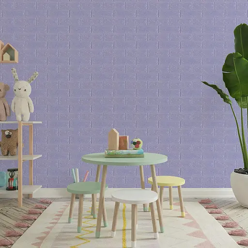 3D панель самоклеящаяся 700х770х3мм кирпич Светло-фиолетовый (015-3) SW-00000574 - фото 5