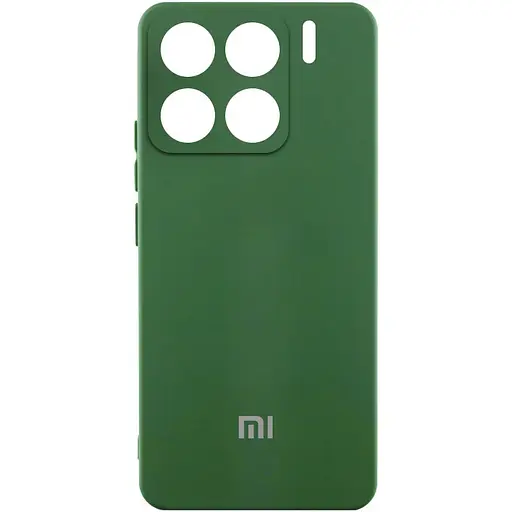 Чехол Silicone Cover Lakshmi Full Camera (AA) with logo для Xiaomi 15 Pro Зеленый / Dark green