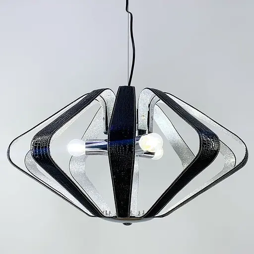 Подвесная люстра с элементами экокожи Black Adele Line.F S 1827/3 BK - фото 4