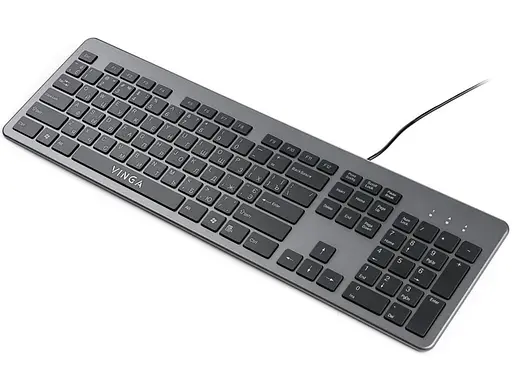 Клавіатура Vinga KB735 black-grey (KB735 black-grey) - фото 2