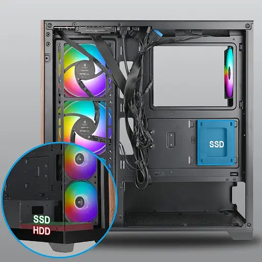 Корпус AZZA NEPTUN 491 (CSAZ-491), блок питания не входит в комплект, б/у - фото 6